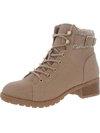 Style & Co Gaiel Womens Faux Leather Round Toe Ankle Boots In Brown
