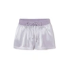 Pj Harlow Mikel Satin Boxer Short With Draw String In Lavender In Purple