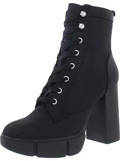 Steve Madden Hani Womens Ankle Booties Combat & Lace-up Boots In Black