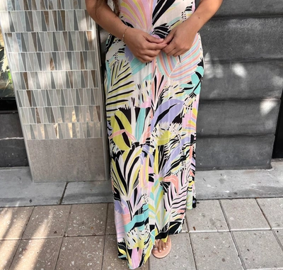 Indah Rhea Halter Maxi Dress In Cancun In Multi