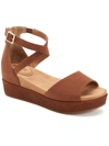 Giani Bernini Ellenaa Womens Memory Foam Ankle Strap Wedge Sandals In Multi