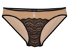 Cosabella Elise Lowrider Bikini In Black/ Nude In Multi
