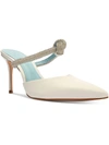 Schutz Pearl Womens Slip On Pointed Toe Pumps In White