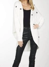Michael Lauren Albany Draped Dolman Cardigan In Ivory In Multi