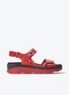 WOLKY MEDUSA LOW SANDAL WITH VELCRO CLOSURES IN RED