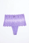 ONLY HEARTS SO FINE LACE HIGH CUT THONG IN VIOLET