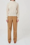 Brodie Cashmere Sophia Fringe Sweater In Antique White In Beige