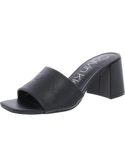 Calvin Klein Elora 2 Womens Slip On Dressy Heels In Black