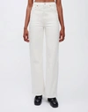 Re/done 70s Ultra High Rise Wide Leg Jean In Vintage White In White