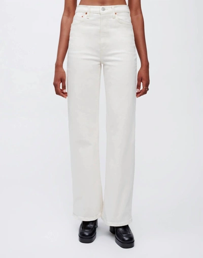 Re/done 70s Ultra High Rise Wide Leg Jean In Vintage White