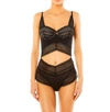 Cosabella Lunna High Leg Bikini Panty In Black