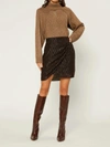 Current Air Zig Zag Shimmer Skirt In Black Combo