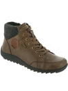 Wanderlust Billie Womens Faux Leather Faux Fur Lined Ankle Boots In Multi