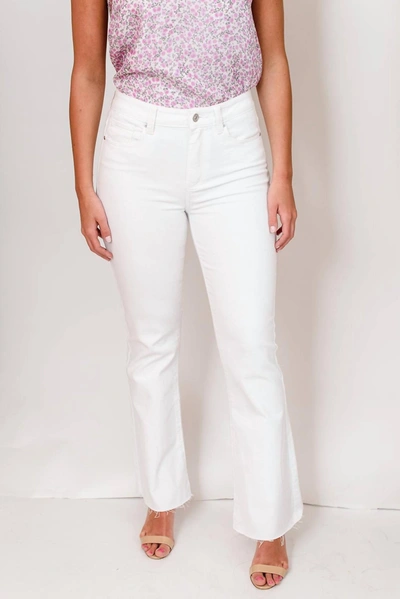 Paige High Rise Bootcut Pants In White