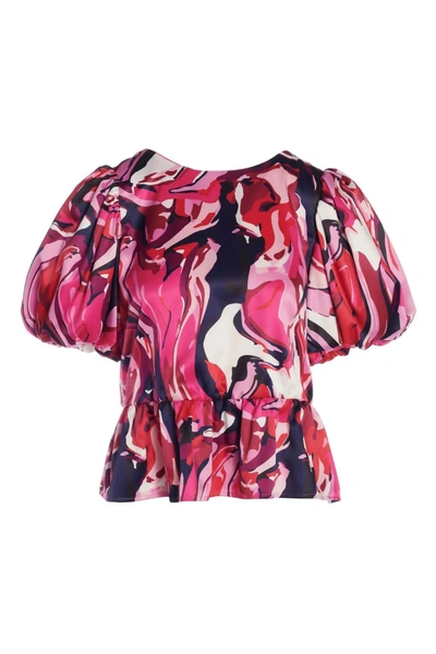 Crosby By Mollie Burch Angela Top In Aspen Print In Pink