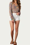 LUCCA SPACE-DYED INTARSIA-KNIT SWEATER IN RAINBOW SPACE DYE