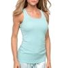 PJ HARLOW CHARLIE RIB RACERBACK TANK IN AQUA