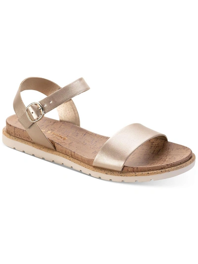 Sun + Stone Mattie Flat Sandals, Created For Macy's Women's Shoes In Platino