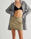 Free People Night Dreamer Twist Mini Skirt In Tropical Nut In Multi