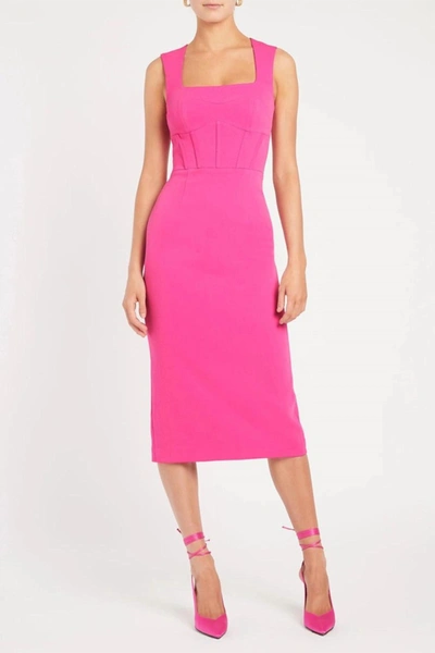 Rebecca Vallance Rosanna Midi Dress In Pink