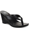 STYLE & CO CHICKLET WOMENS FAUX LEATHER OPEN BACK THONG SANDALS