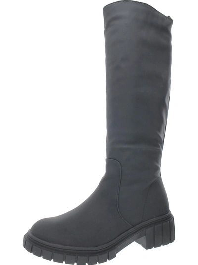 Aqua College Paz Womens Tall Waterproof Rain Boots In Black