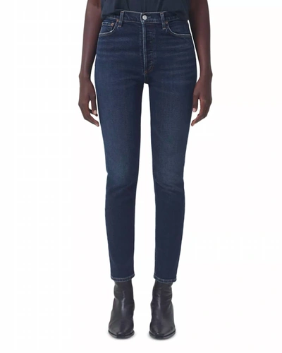 Agolde Nico High Rise Slim Fit Jeans In Ovation In Blue