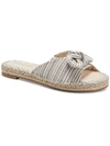 Charter Club Ashland Womens Canvas Slip On Slide Sandals In Multi