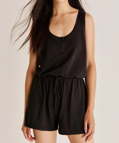 Z Supply Demi Slub Romper In Black