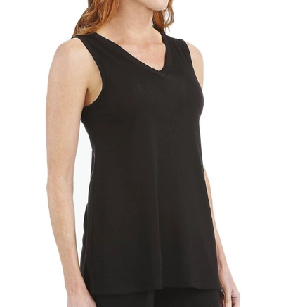 Pj Harlow Cindy Rib V-neck Swing Tank In Black