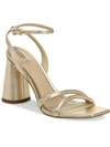 Sam Edelman Kia Womens Strappy Ankle Strap Heel Sandals In Gold