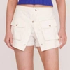 Staud High-waisted Cotton Shorts In Multi