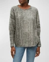 MICHAEL STARS Selina Poncho Sweater In Shadow Combo