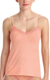 Commando Pure Pima Cami Top In Peach Blossom In Multi