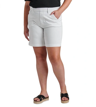 Jag 8 Mid Rise Pull-on Twill Short Plus In White