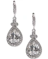 GIVENCHY TEARDROP PAVE CRYSTAL DROP EARRINGS