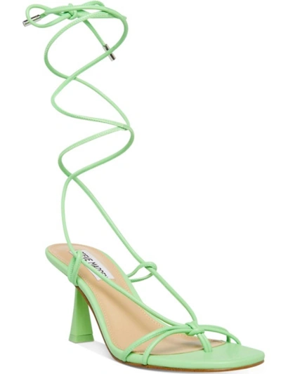 Steve Madden Superb Womens Strappy Thong Heels In Green