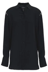 RAG & BONE HANA BUTTON DOWN LONG SLEEVE SILK SHIRT BLOUSE IN BLACK