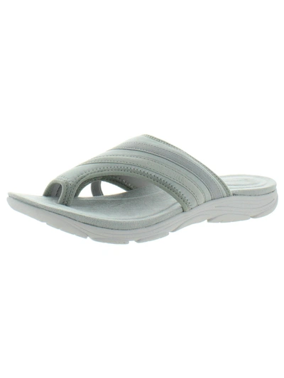 Easy Spirit Lola 2 Womens Flip Flop Cushioned Slide Sandals In Grey