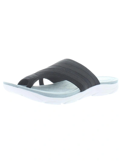 Easy Spirit Lola 2 Womens Flip Flop Cushioned Slide Sandals In Black