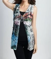 Angel Daybreak Long Vest In White Multi