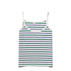 KULE The Spaghetti Tank In White/green/grape