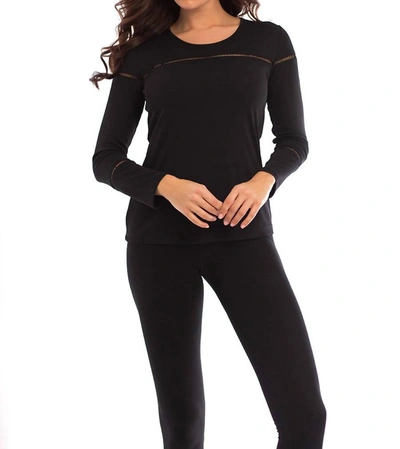 Angel Wrinkle Free Cutout Tunic In Black