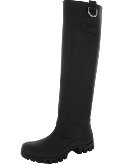 Msgm Knee Boots In Black