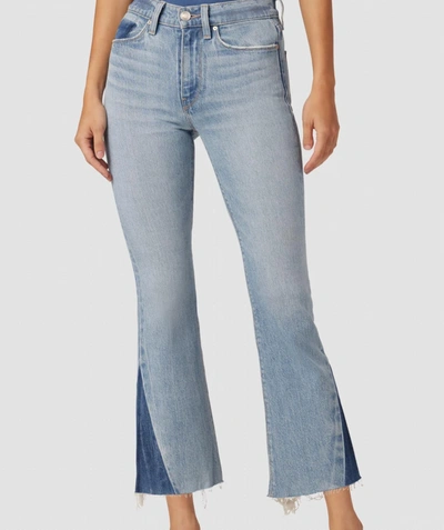 Hudson Barbara High Waist Raw Hem Ankle Bootcut Jeans In Blue