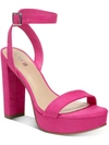 Bar Iii Ivy Womens Microfiber Ankle Strap Heels In Multi