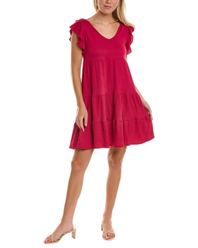 Max Studio Ruffle Tiered Mini Dress In Pink | ModeSens