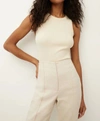 Veronica Beard Jordyn Cotton Jersey Tank Top In White