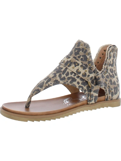 Very G Sparta Sandal In Tan Leopard In Multi