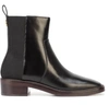 Tory Burch Square-toe Leather Chelsea Boots In Black